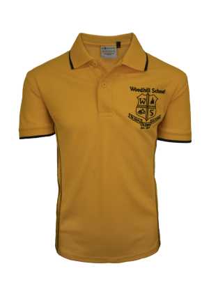 Woodhill School SS Polo Gold/Black