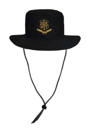 Woodhill School Wide Brim Hat Black