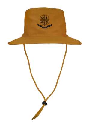 Woodhill School Wide Brim Hat Gold