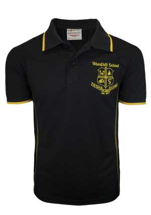 Woodhill School SS Polo Black/Gold